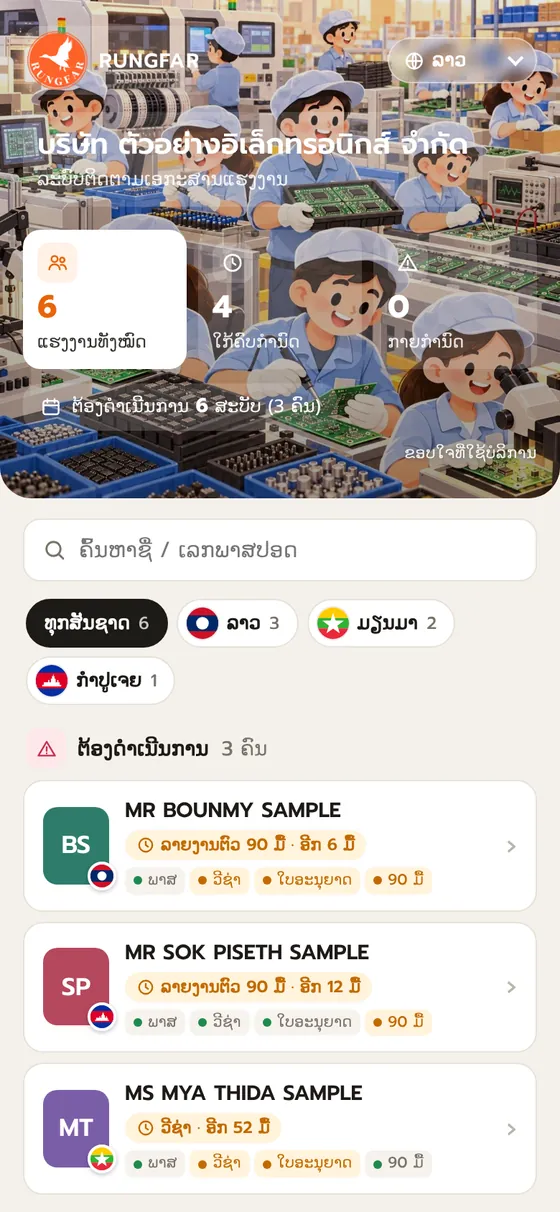 หน้าลิงก์ภาษาลาว (ข้อมูลตัวอย่าง)